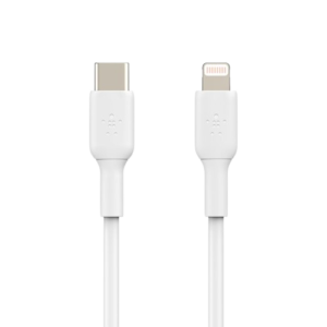 BELKIN BoostCharge Cargador + Cable USB-C a Lightning Cargador Pared 20W Certificado USB-IF RoHS PD 3.1 1 mt Blanco